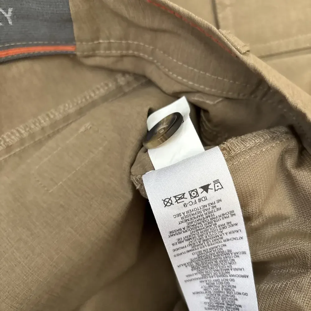 Free Country Mens‎ 42 Gorpcore Tan Khaki Taconic Rip Stop Cargo Hiking Shorts